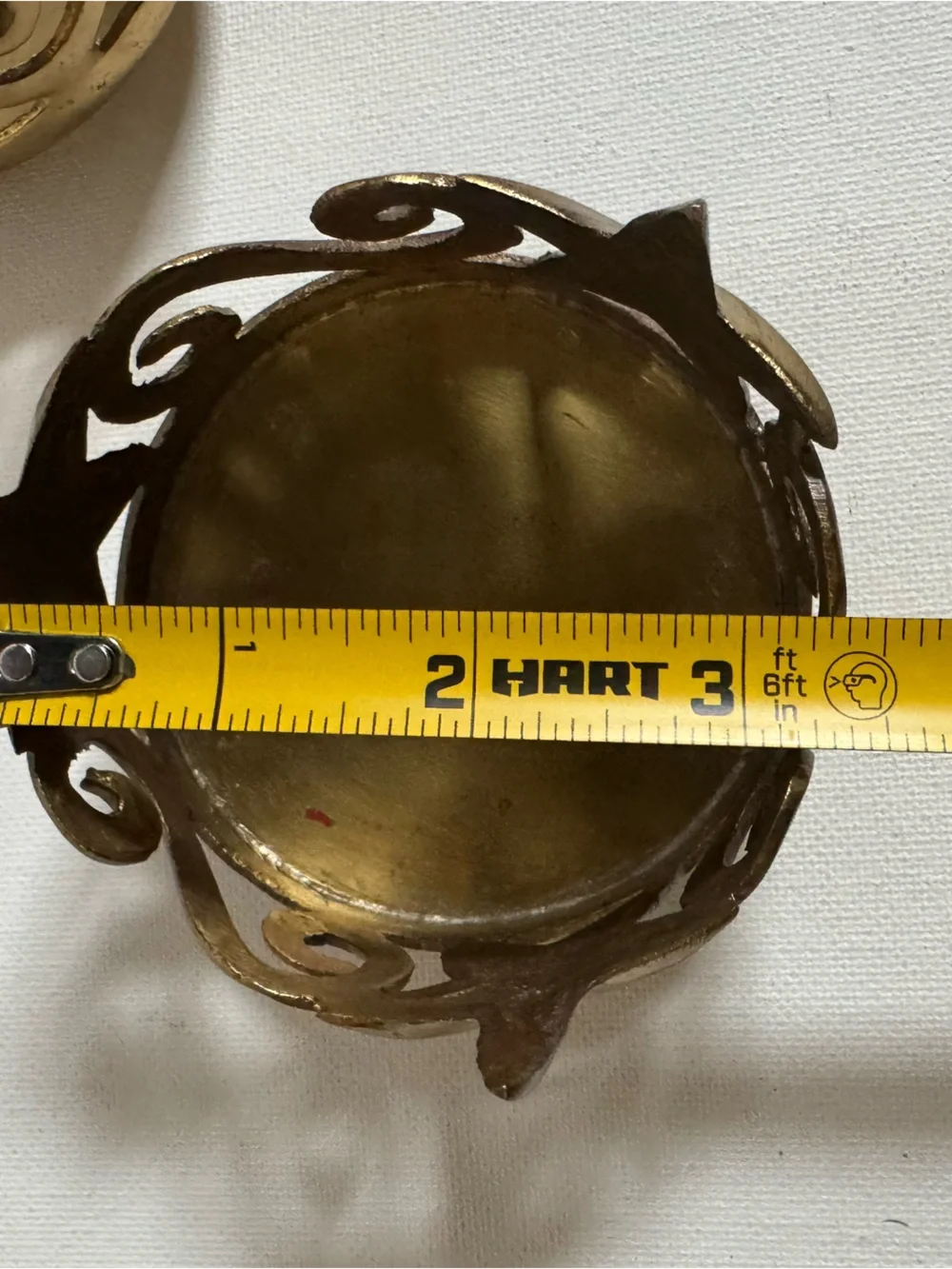 Vintage Pier 1 Brass Star Scroll Candle Holders Pair Celestial Eclectic Boho